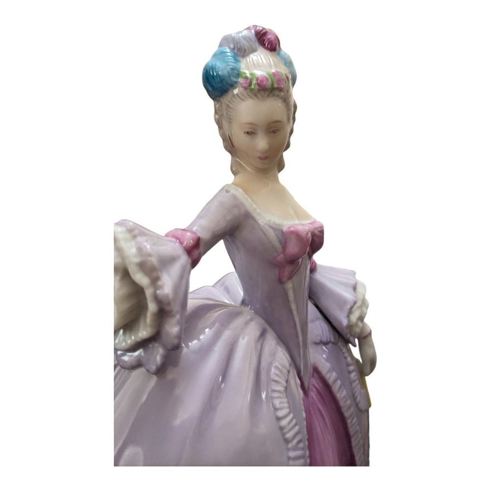 Franklin Porcelain Marianne The Minuet 8.25" Vintage 1980 Museum Of Costume - Picture 2 of 5